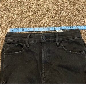 Good American Black Ripped Skinny Jeans Denim High Waisted Size 8/29